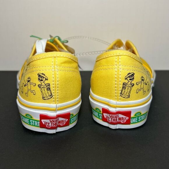 Womens VANS Authentic x Sesame Street Yellow Low Top Sneakers / Size 5 - Picture 4 of 8